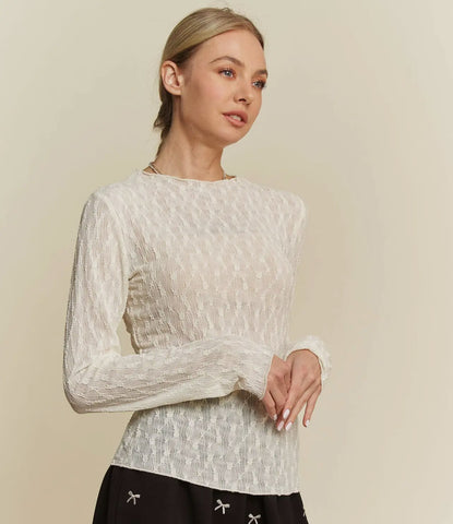Cream lace top