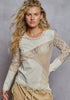 POL cream lace top