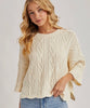 Cream cable knit sweater