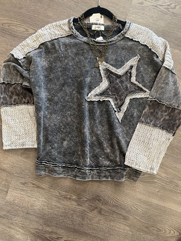 J her star mineral wash top