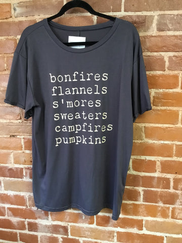 Blue-Grey Panache Apparel Fall Tee