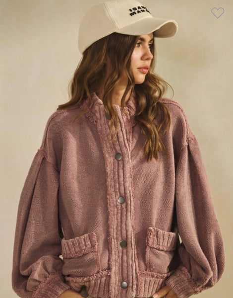 Vintage mauve cardigan