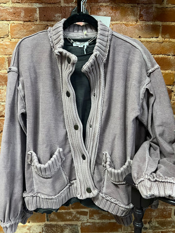 Mocha washed vintage cardigan