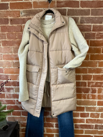 Long Tan panache apparel vest