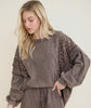 J Her brown/leopard top w/tassel on front