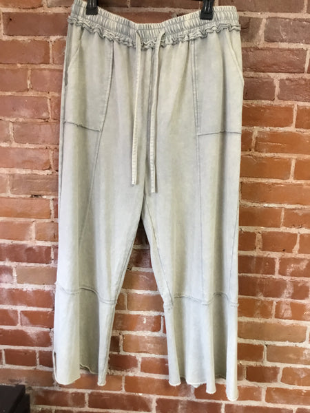 Tan Sage + Fig Wide Leg Pants