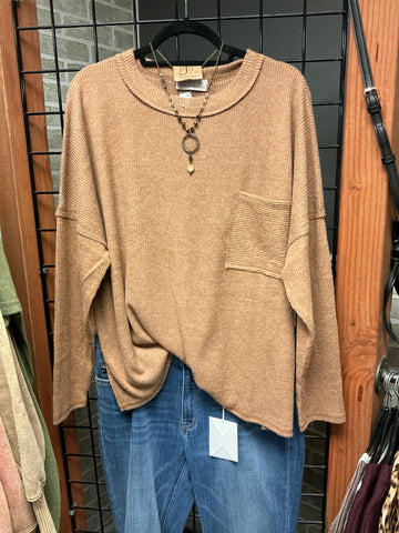 Camel Zenana Light Weight Sweater