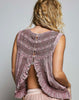 POL V-neck open back top