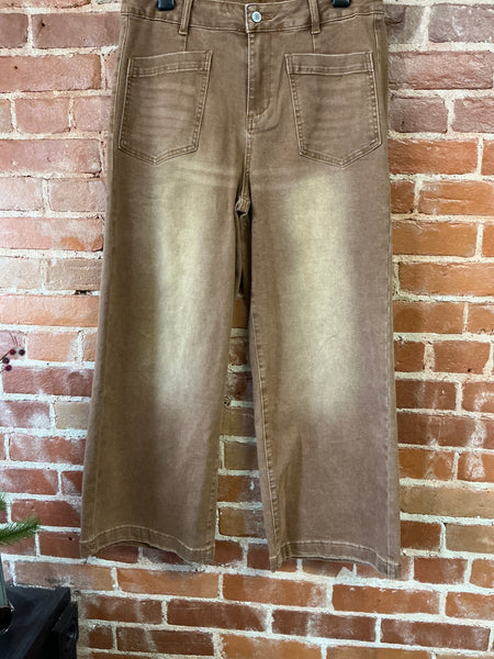 Camel Wide Leg Jeans