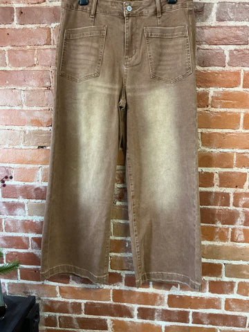 Camel Wide Leg Jeans
