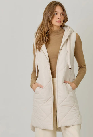 Mystree cream zip vest