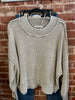 Zenana mineral wash tan sweater