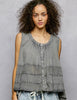 POL crochet woven top