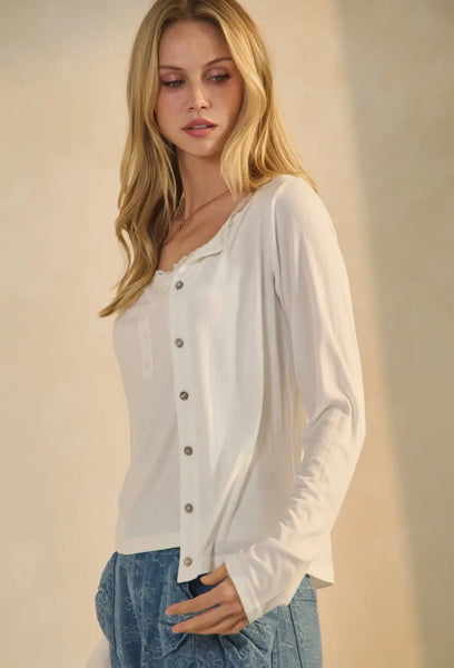 Oddi lightweight white cardigan