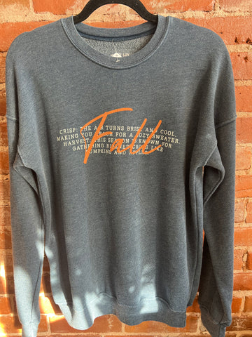 Fall crewneck sweatshirt