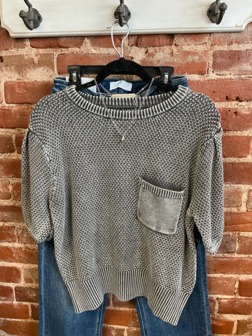 Timing Grey Cropped sweater