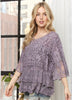 Purple scalloped edge top