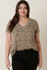 Curvy leopard top
