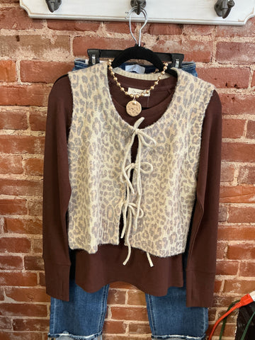 Miou Muse leopard vest