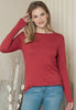Faded red basic top