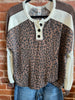 Brown/black leopard top