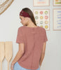Terracotta round neck basic tshirt