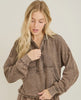 Ash oak J Her sweatshirt w/front half zipper