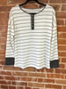 White & Black Striped Long sleeve