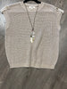 Taupe mineral wash sweater w/back detail