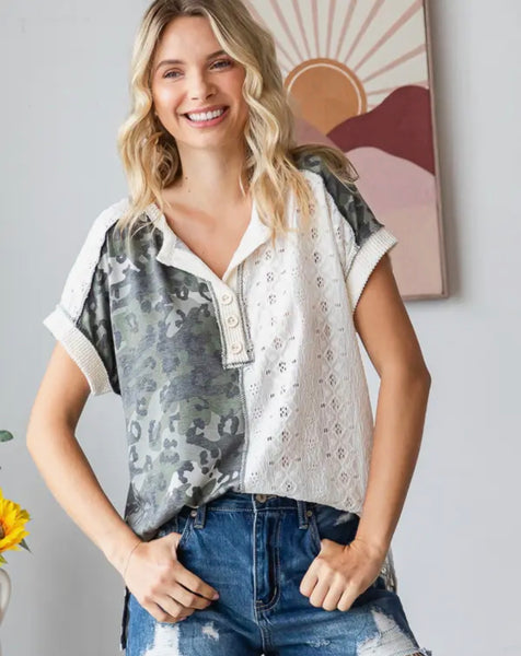 7th Ray camo top