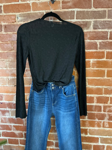 Sheer Black Davi & Dani Longsleeve