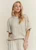J her Cream crochet top
