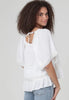 Lace trim square neck top