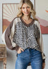 7th Ray animal print v-neck top