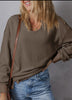 Brown waffle sweatshirt