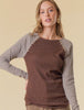 Brown/taupe button top