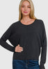 Black zenana sweater w/dolman sleeve