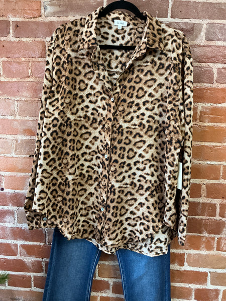 La Miel Leopard Blouse