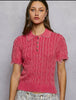 POL cable weave light sweater