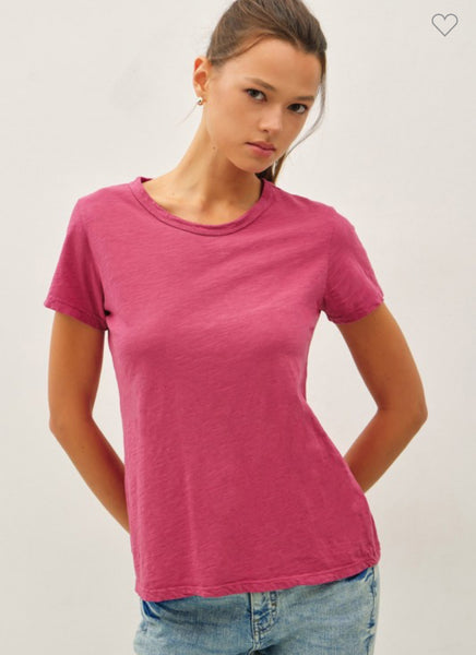 Be Cool Magenta Basic Tshirt