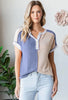 7th Ray color block top