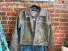 2 Tone Washed Faux Leather Jacket