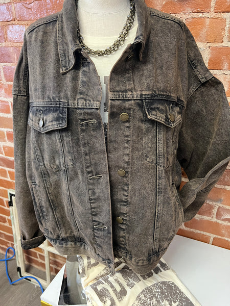 Mineral wash brown Jean jacket