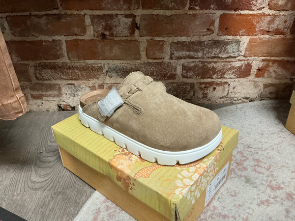 Taupe Very G Platform Braided Clog