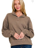 Brown half zip sweatshirt
