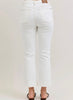Cream Risen ankle straight Jean