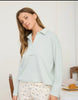 Dusty mint waffle top