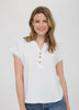 Scallop lace trim top
