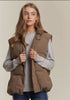 Dark khaki corduroy vest