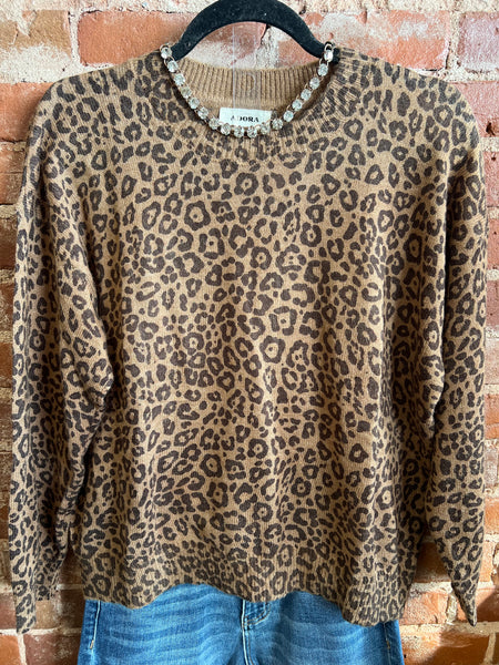 Brown leopard sweater